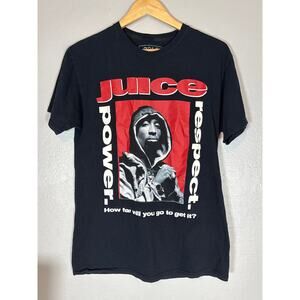RARE 2Pac Tupac Juice Respect Power Graphic Tee Shirt Unisex Mens Medium Hip Hop